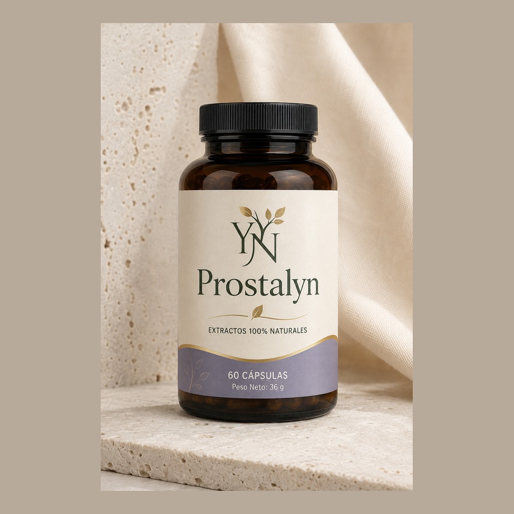 Envase de Prostalyn con etiqueta legible